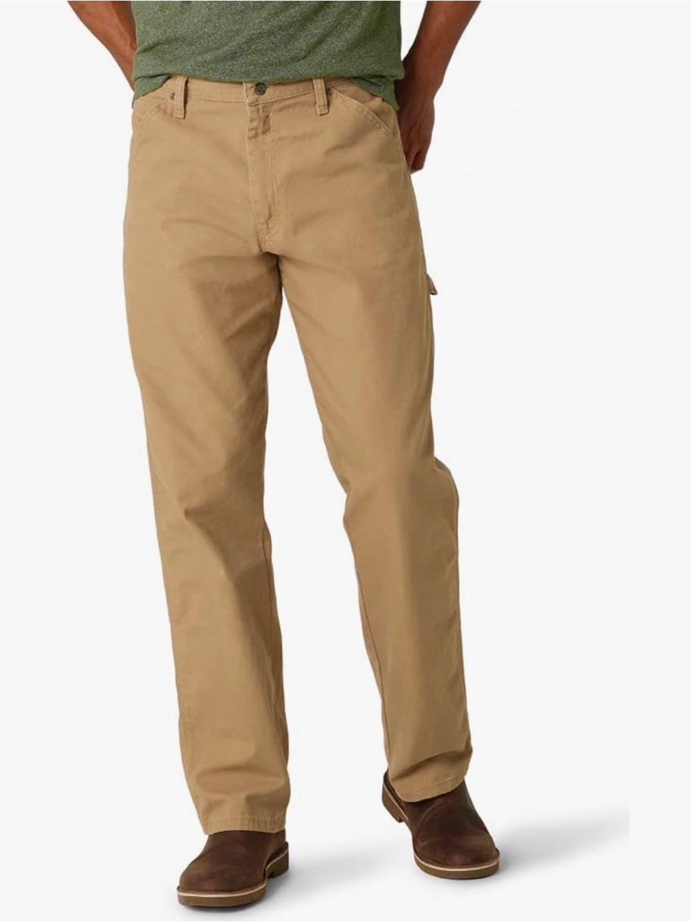 Wrangler Authentics Men's Classic Carpenter Jean Relaxed Fit Brown Size 42x30